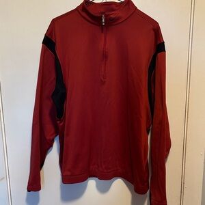 Nike Golf Red and Black Quarter-Zip Pullover